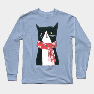 Cat With A Scarf Long Sleeve T-Shirt